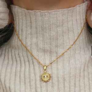 Waterproof eye necklace, lucky charm necklace